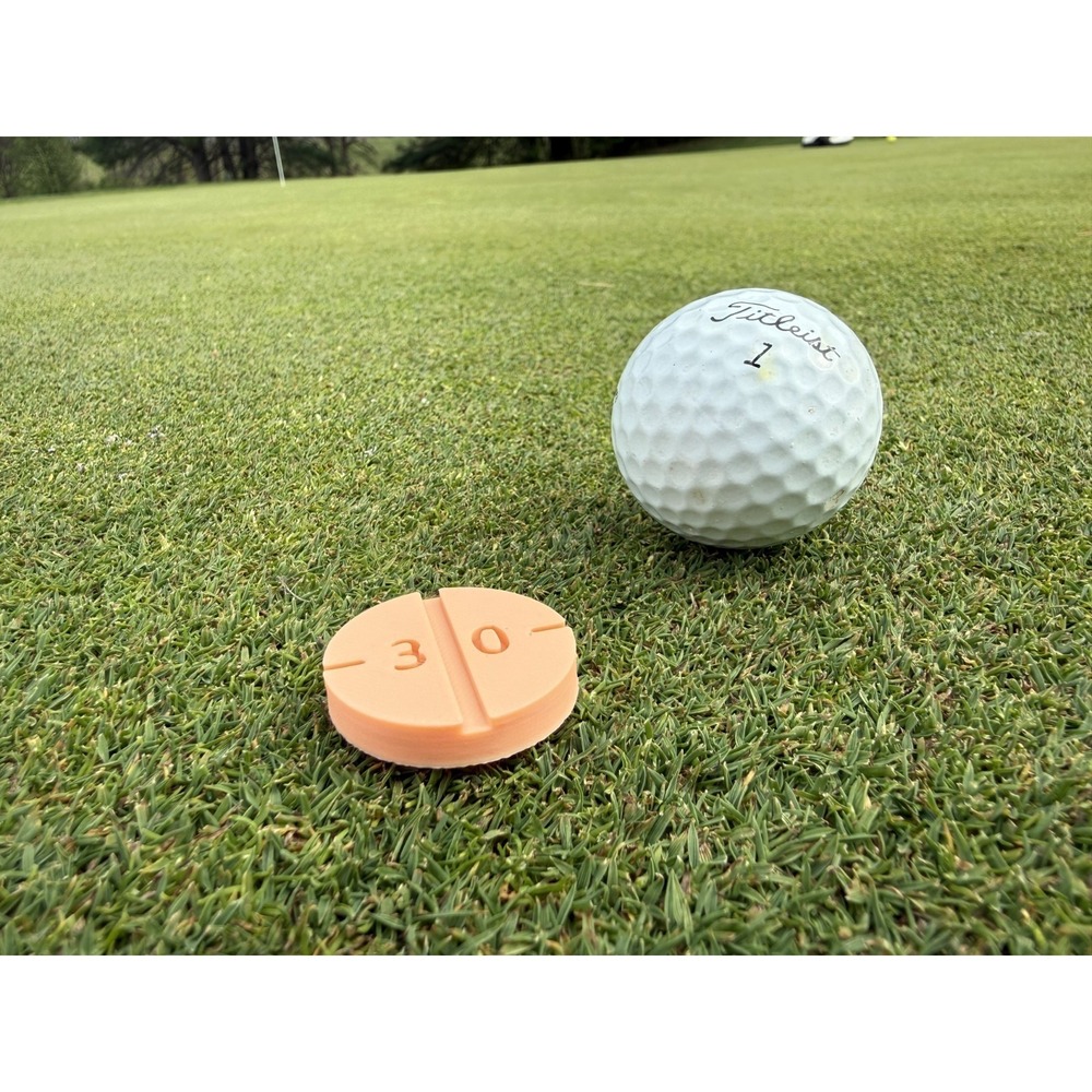 Novelty "Caddy Addy" Golf Ball Marker | Orange 30mg Pill Style - Funny Golf Gift - Picture 2 of 8